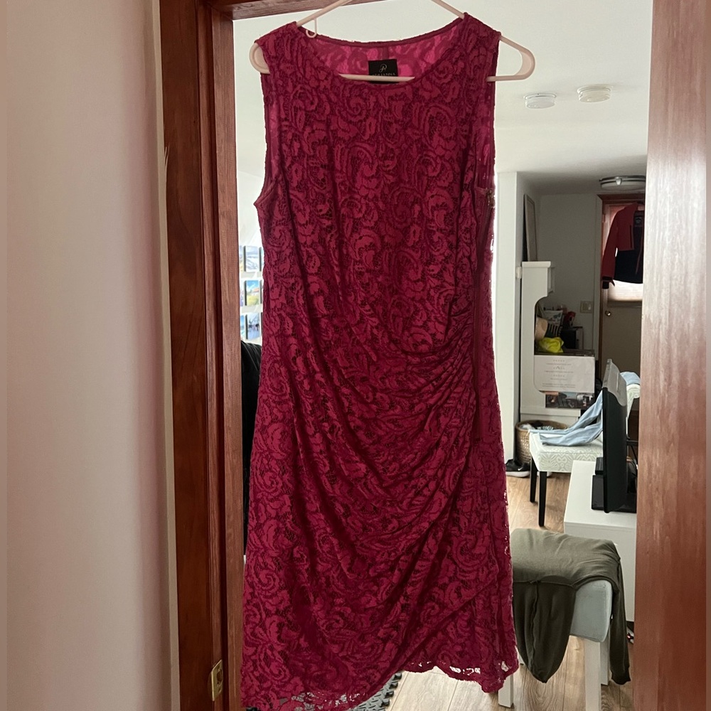 Elegant Pink Lace Dress